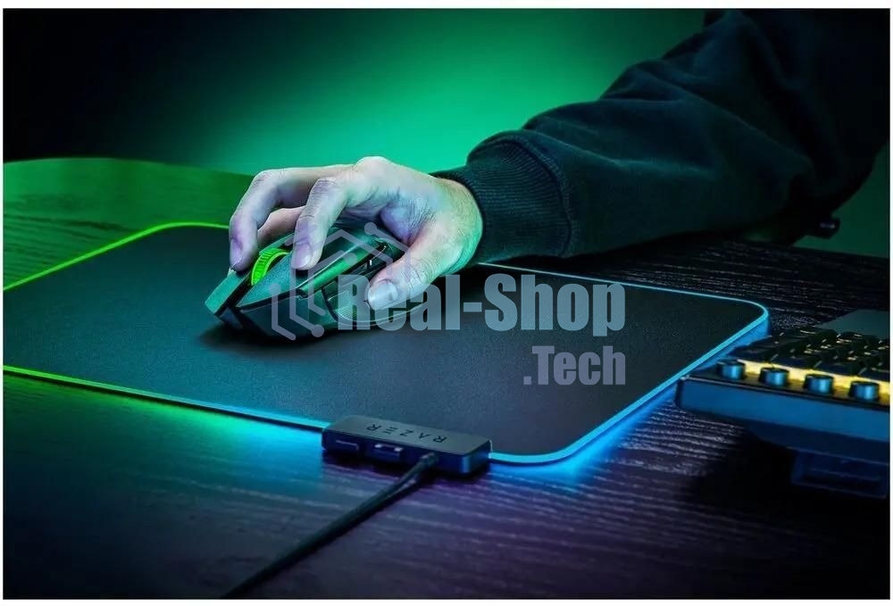 Мышь беспроводная Razer Basilisk V3 Hyperspeed черный, 18000 dpi, радиоканал, Bluetooth, USB, кнопки - 7