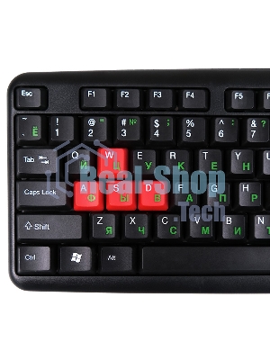 Клавиатура проводная NAKATOMI KN-02U USB черный-красный