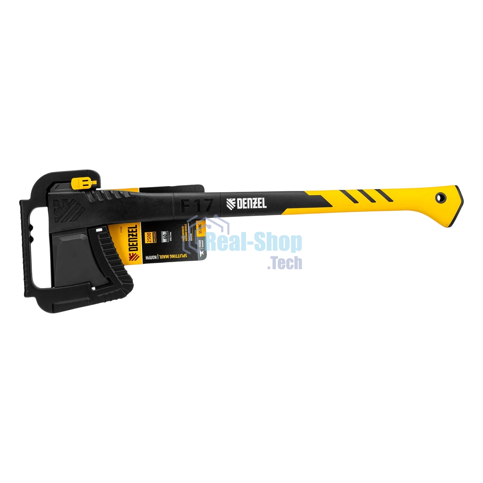 Колун Denzel F17 21438 2500 гр, двухкомпонентная рукоятка, 710 мм