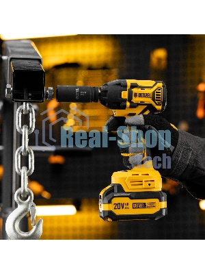 Гайковерт Denzel ударный аккумуляторный бесщет. CIWH-BL-20-350, Li-Ion, 20 В