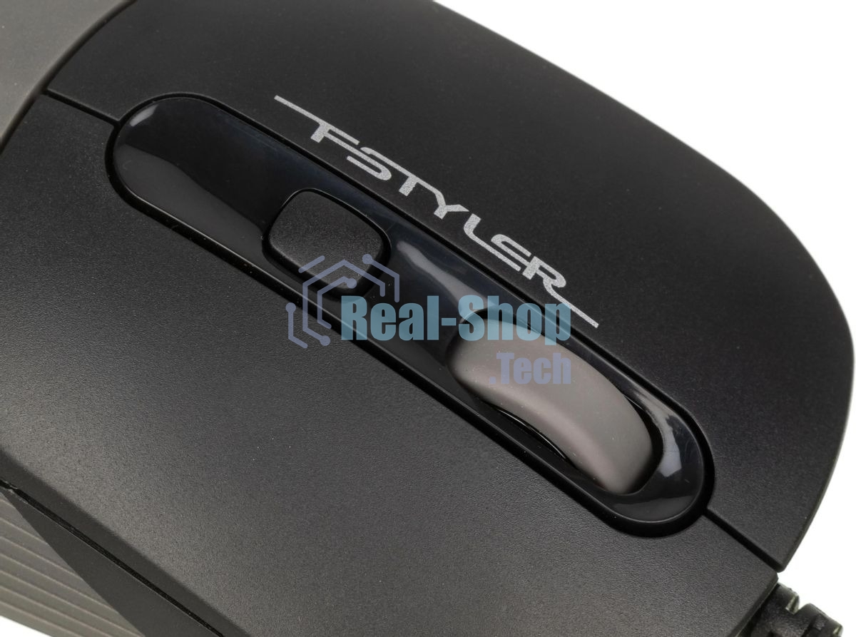 Мышь проводная A4Tech Fstyler FM10 черный/серый, 1600 dpi, USB, кнопки - 4