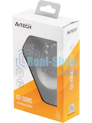 Мышь беспроводная A4Tech V-Track G3-200NS черный, 1200 dpi, радиоканал, USB, кнопки - 3