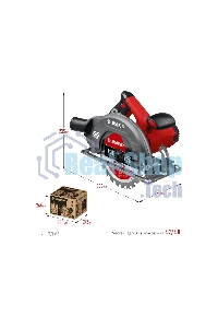 Пила дисковая, 90гр-65 мм, диск 190 мм, 1600 Вт, Зубр ПД-65