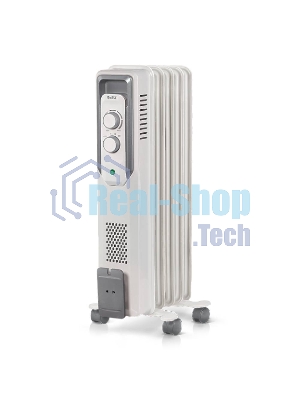 Обогреватель масляный Ballu CUBE BOH/CB-05W (5 секций), белый, 1000 Вт, 15 м2, механический термостат