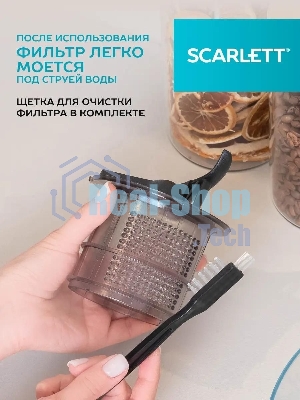 Соковыжималка шнековая Scarlett SC-JE50S63 400Вт рез.сок.:600мл. белый