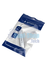Разветвитель USB3.0/2.0 Gembird UHB-C206, USB3.0, 3xUSB2.0, кабель USB 10 см, серебристый металл, пакет