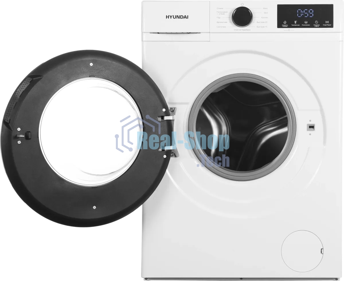 Стиральная машина Hyundai WME8212 класс: A загр.фронтальная макс.:8кг белый инвертер