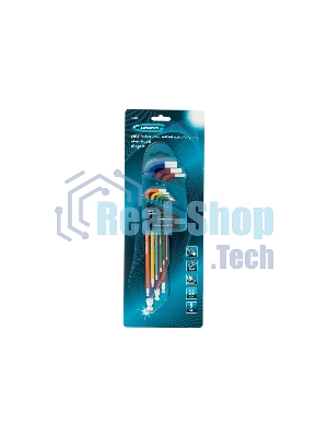 Набор ключей Gross 16400 имбусовых hex 1.5–10мм s2 9шт магнит экстра-длин. с шаром хром/краска