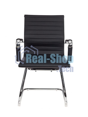 Кресло Бюрократ CH-883-LOW-V/BLACK черный, экокожа, 120 кг, механизм качания, низкая спинка