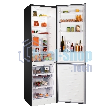 Холодильник Nordfrost NRB 154 B черный матовый двухкамерный 238/115 л морозилка снизу, капельная система