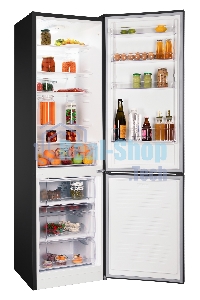 Холодильник Nordfrost NRB 154 B черный матовый двухкамерный 238/115 л морозилка снизу, капельная система