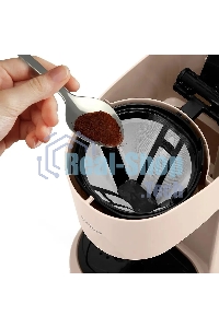 Кофеварка капельная Kitfort КТ-7303 бежевый/черный, исп. кофе - молотый, 0.84 л, 800 Вт.