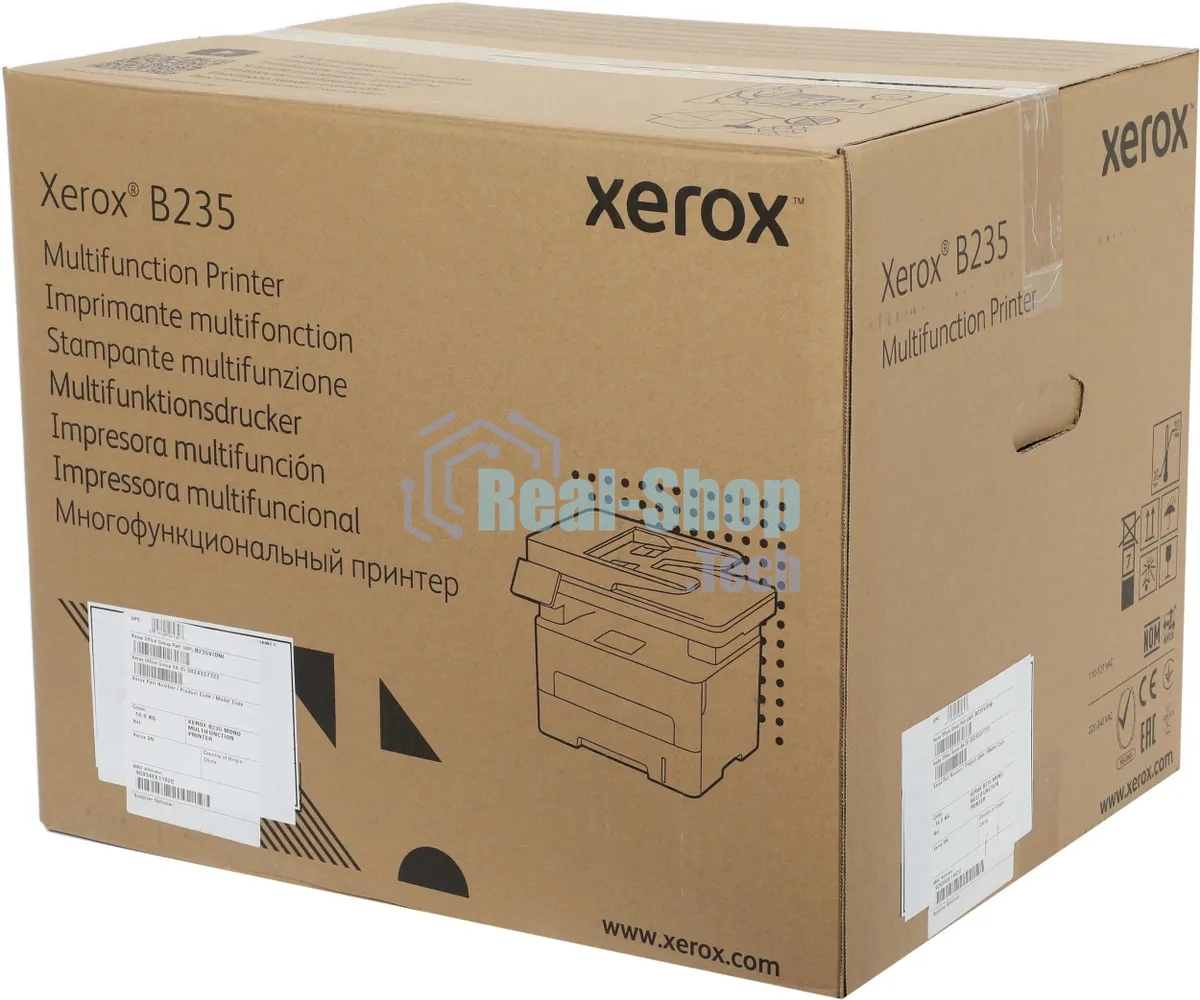 МФУ лазерное Xerox B235 (B235V_DNI), A4, ч/б, печ. до 34 стр/мин., скан. до 23 стр/мин., 600x600dpi, Wi-Fi, USB, Ethernet
