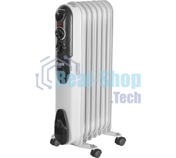 Обогреватель масляный Ресанта ОМПТ-7Н (7 секций) белый, 1500 Вт, 15 м2, термостат 67/3/3
