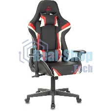 Кресло игровое ZOMBIE Z4, на колесиках, искусственная кожа, черный/красный (viking zombie z4 red)