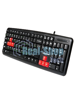 Клавиатура проводная NAKATOMI KN-02U USB черный-красный