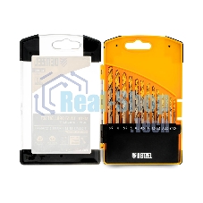 Набор сверл по металлу Denzel 1,5-6,5мм, Р6М5К8-TiN, Golden Tip, 13 шт 723006