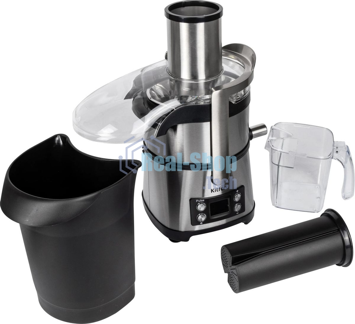 Кухонный комбайн Kitfort KT-1395 800Вт серебристый/черный