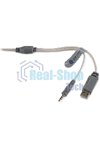 Гарнитура проводная с микрофоном Оклик HS-L300G White белый 2.2м мониторные USB оголовье (1796952)