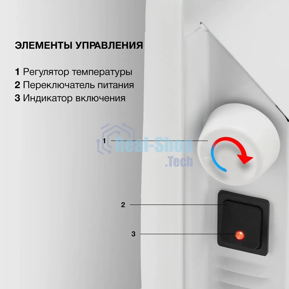 Конвектор Starwind SHV1010 белый, 1000 Вт, 15 м2, термостат