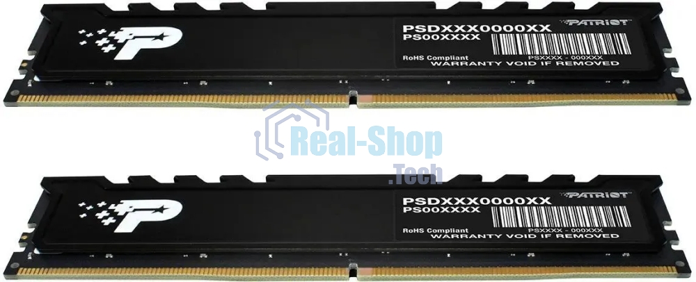 Оперативная память Patriot Signature Premium, DDR5, 64Gb (2x32 Gb), 4800 MHz, CL40, DIMM, радиатор, черный
