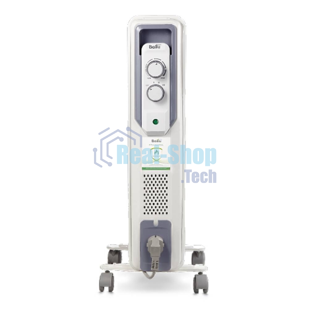 Обогреватель масляный Ballu CUBE BOH/CB-05W (5 секций), белый, 1000 Вт, 15 м2, механический термостат