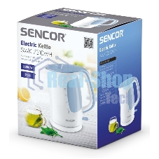 Чайник электрический Sencor SWK 2510WH пластик, 2,5 л, 2200 Вт, белый