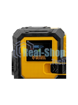 Лазерный уровень мультипризменный Denzel DLV-360-3C, 30 м, зеленый луч, Li-Ion 2,4 Aч, кейс