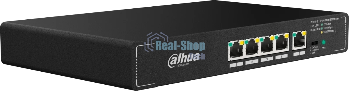 Коммутатор Dahua DH-SMG1005, 5×2.5 Гбит/с, неуправляемый