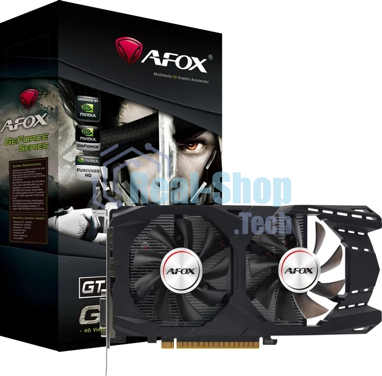 Видеокарта Afox PCI-E 3.0 AF1050TI-4096D5H7-V9 NVIDIA GeForce GTX 1050TI 4Gb 128bit GDDR5 1291/7000 DVIx1 HDMIx1 DPx1 HDCP Ret