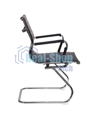 Кресло Бюрократ CH-883-LOW-V/BLACK черный, экокожа, 120 кг, механизм качания, низкая спинка