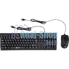Комплект клавиатура+мышь Oklick 630M проводной, USB, 1600 DPI, чёрный