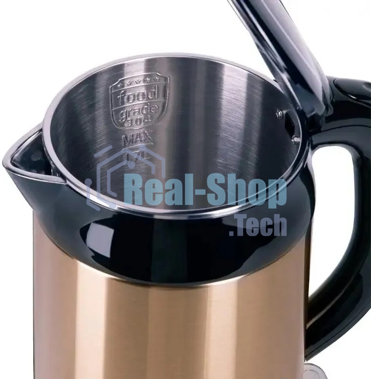 Чайник электрический Red Solution RK-M1582 1.7л. 1800Вт золотистый (корпус: двойные стенки)
