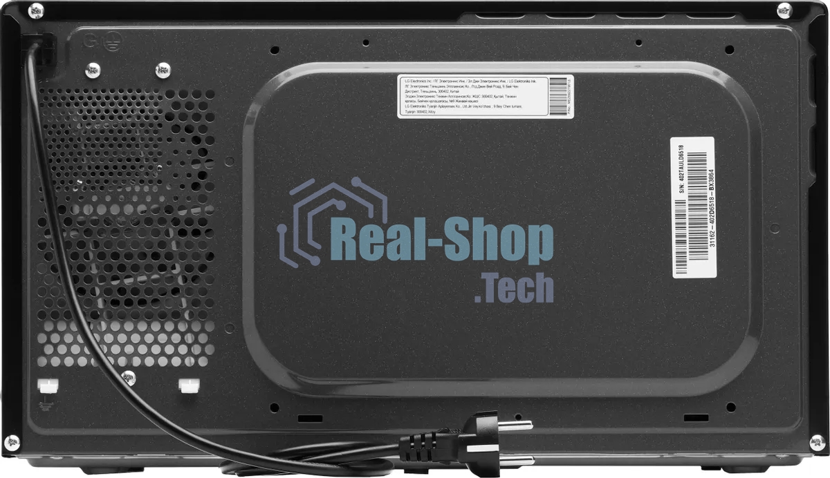 Микроволновая печь LG MW23R35GIB инвертор, черный, 23 л, 1000 Вт, переключатели - сенсор