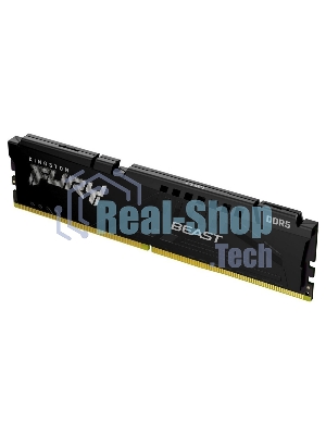 Оперативная память Kingston Fury Beast, DDR5, 32Gb (1x32GB), 6400MHz, CL32, DIMM, радиатор, черный