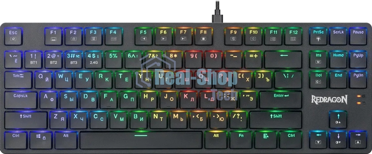 Клавиатура беспроводная Redragon Anubis, USB, Bluetooth/Радиоканал, черный