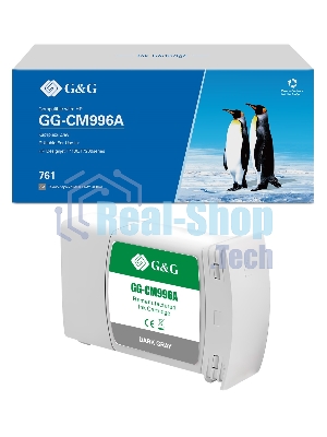 Картридж струйный G&G GG-CM996A 761 темно-серый (400 мл) для HP Designjet T7100/T7200