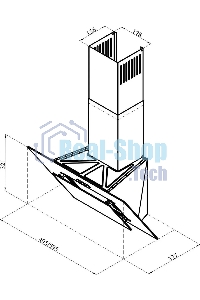 Вытяжка наклонная LEX MIRA G 600 белая, 59.5 см, 700 куб. м/ч, 49 дБ