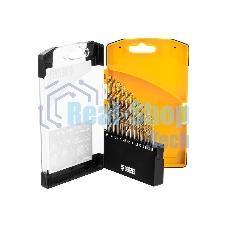 Набор сверл по металлу Denzel 1,5-6,5мм, Р6М5К8-TiN, Golden Tip, 13 шт 723006