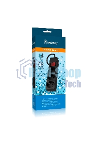 Сетевой фильтр 16А, 3500 Вт, 3 гнезда, без з/ш, с з/к, ПВС 3x1.0, 5 м, черный (SBSP-3-50-K)