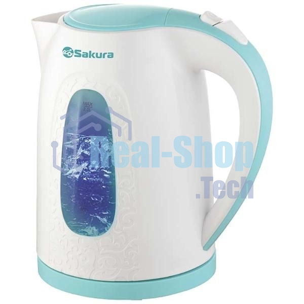 Чайник электрический Sakura SA-2345WBL (2.0) бел/мор волна д
