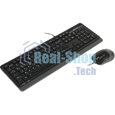 Комплект клавиатура+мышь A4Tech FStyler F1010 проводной, USB, 1600 DPI, чёрный