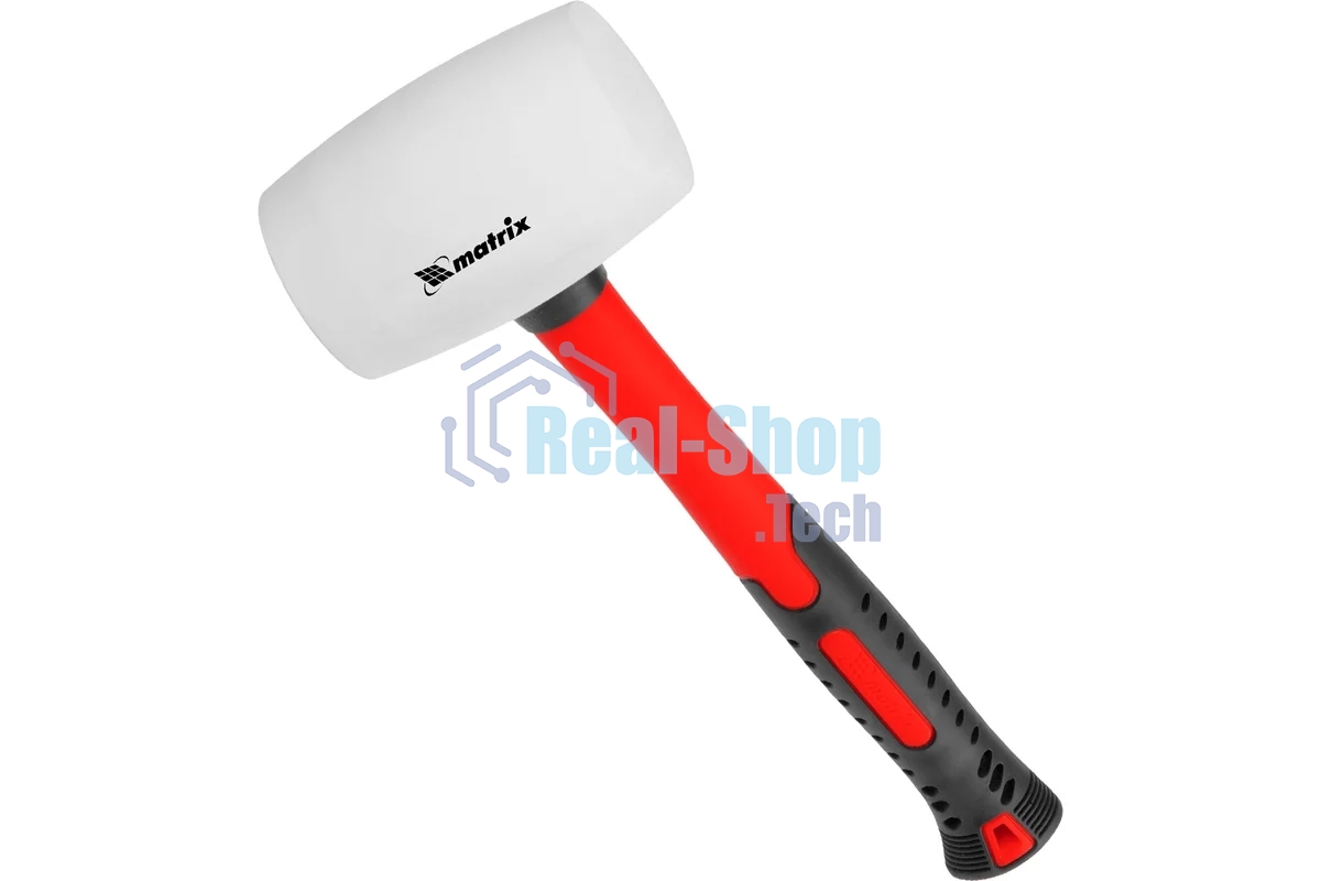 Киянка резиновая Matrix 11196 450 г, белая резина, фибергласовая рукоятка