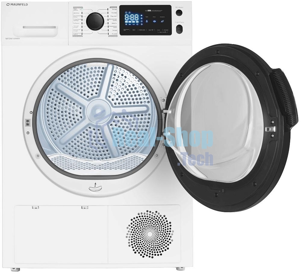 Сушильная машина MAUNFELD MFDM169WH белый, 9 кг, сушка - конденсационная, программ - 16, 59.5 x 84.5 x 64 см