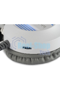 Гарнитура проводная с микрофоном Оклик HS-L300G White белый 2.2м мониторные USB оголовье (1796952)