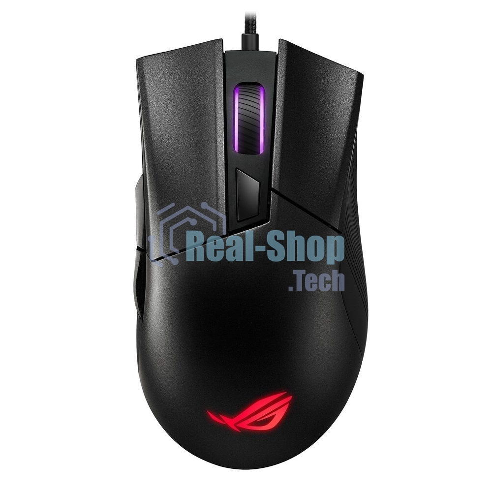 Мышь проводная ASUS ROG Gladius II Core черный, 6200 dpi, USB, кнопки - 6