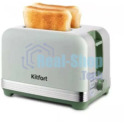 Тостер Kitfort КТ-6070 930Вт фисташковый/серебристый