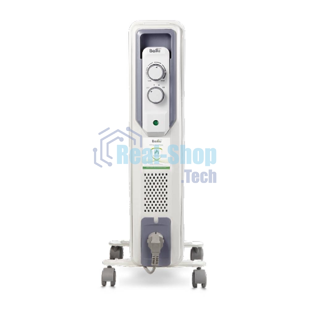 Обогреватель масляный Ballu CUBE BOH/CB-07W (7 секций), белый, 1500 Вт, 15 м2, механический термостат