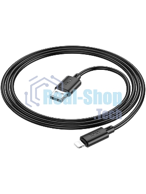 Кабель Hoco X88 Gratified USB (m)-Lightning (m) 1м черный коробка