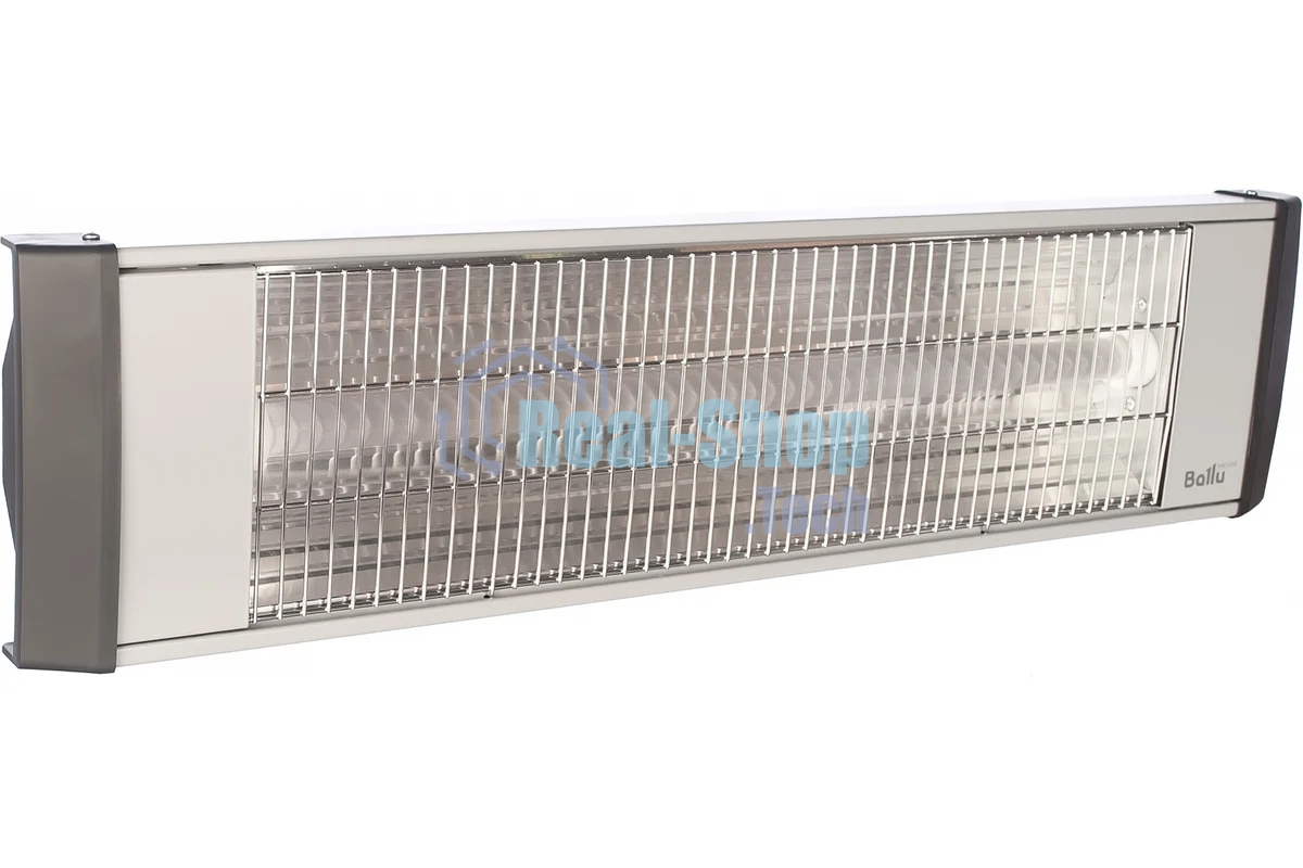 Обогреватель инфракрасный Ballu BIH-L-2.0 серый, кварцевый, 2000 Вт, 25 м2 + штатив BIH-LS-220